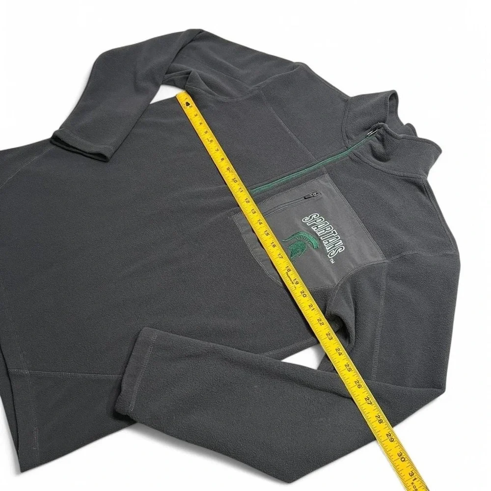 Colosseum Athletics Fleece Pullover Mens Large Gray MSU‎ Spartans Quarter Zip